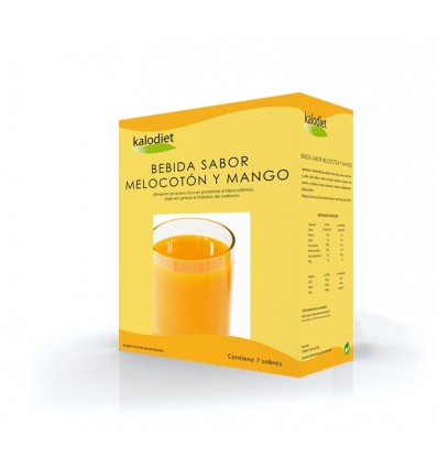 Kalodiet , bebida melocoton y mango caja 7 sobres