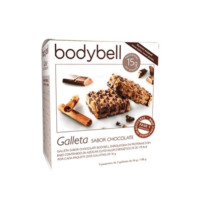 Bodybell Galleta sabor chocolate caja 5 unidades