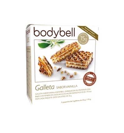 Bodybell Galleta sabor Vainilla caja de 5 unidades.