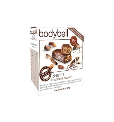 Bodybell Barrita Chocolate Crunch caja de 5 unidades.