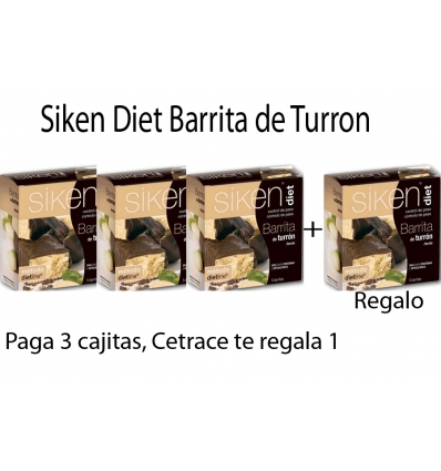 Siken diet Barritas de Turron. Paga 3 y llevate 4