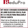 Kit inicio ReduPro 5 envases economicos con plan para perder de 3 a 5 kilos.