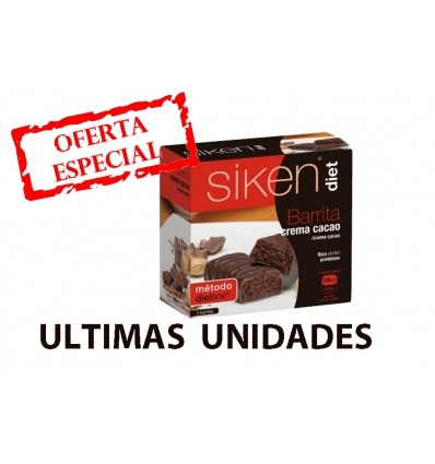 Siken diet Barritas de Crema de Cacao, caja 5 barritas, ULTIMAS UNIDACES Siken diet Barritas de Crema de Cacao, caja 5 barritas, ULTIMAS UNIDACES
