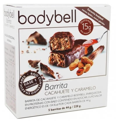 Bodybell Barrita Chocolate Crunch con Pistacho caja de 5 unidades.