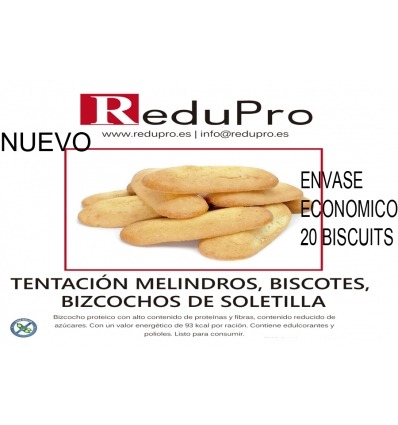 ReduPro Tentacion Biscuits o Melindros o bizcochos de soletilla caja de 20 unidades.