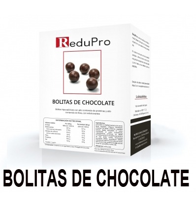 ReduPro Bolitas de Chocolate, caja de 4 raciones.