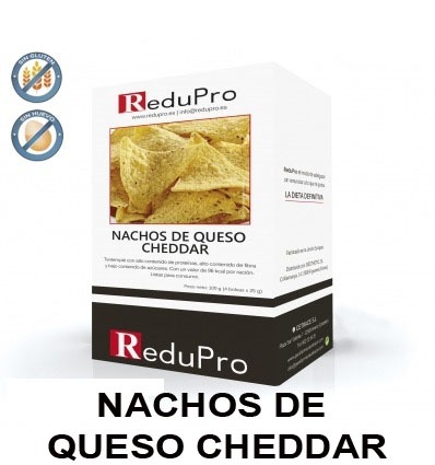 ReduPro Nachos de Queso Chedar, Caja de 4 unidades