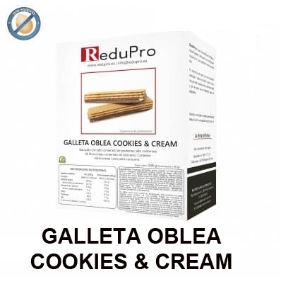 ReduPro Galleta Oblea Cookies & cream, caja de 8 unidades