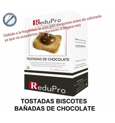 ReduPro Tostadas de chocolate, caja con 10 raciones