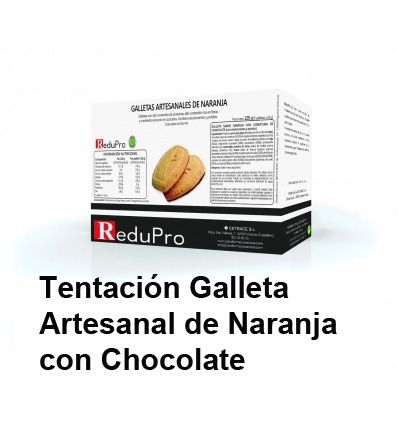 ReduPro Tentación GALLETA DE NARANJA con Chocolate. Caja 5 unidades