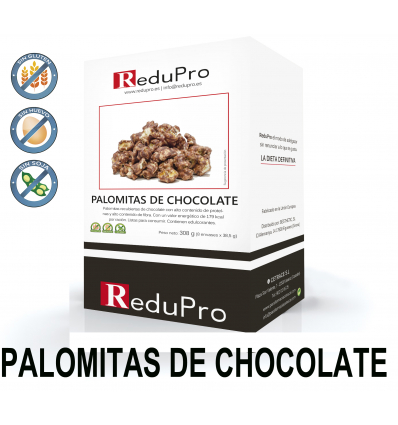 ReduPro Snack Tentempie Palomitas de Chocolate, caja de 8 unidades