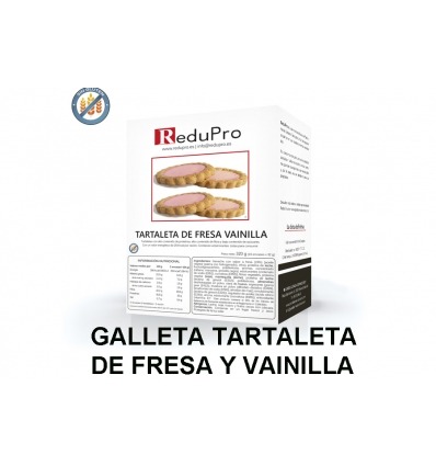ReduPro Tartaleta de Fresa-Vainilla, caja con 10 envases, 2 envases igual 1 ración