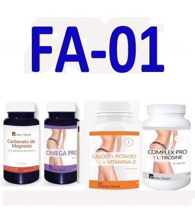 PACK FA4Complementos FASES ACTIVAS con SOBREPESO y estreñimiento leve todo en capsulas