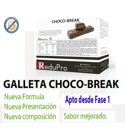 ReduPro NUEVA Galleta CHOCO-BREAK, Choco-Waffer-bar (kit-kat), caja de 7 galletas