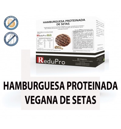ReduPro Hamburguesa proteinada vegana, caja con 4 unidades