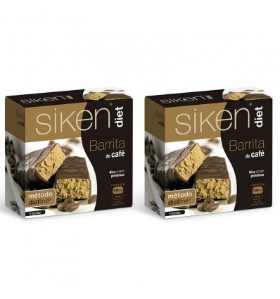 Siken Diet 2 cajas de Barritas de café. Cajas de 5 barritas. Oferton la segunda unidad a mitad precio