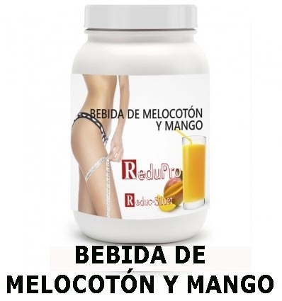 ReduPro Bebida de Melocotón-Mango nueva formula, ENVASE ECONOMICO de 16 raciones 